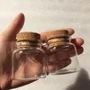 Frascos de botellas de vidrio transparente de 32 x 50 ml con tapón de corcho Frasco de almacenamiento de decoración de boda 47x50x33mm Whole303d