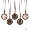 Pendentif Colliers 5 Pcs / Lot En Gros À La Main En Bois Verre Cabochon Bible Verset Écriture Citation Collier Bijoux Personnalisés Christian Dhsbz