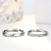 Clusterringe fein Schmuck 925 Sterling Silber Paar Ringklassiker für Frauen Liebhaber Hochzeitszubehör Großhandel Großhandel