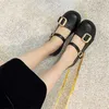 Dress Shoes Round Toe Metal Buckle Flats Women Oxford Shoes Ladies Vintage Mary Jane Flats Female Platform Loafers Casual Moccasins L230724