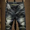 Dżinsy męskie dżinsy męskie dżinsowe spodnie Slim Fit Retro Stretch 2021 Spring and Autumn Spoders for Man Streetwear Moto Biker Dżinsy Wysokiej jakości L230724