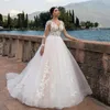 Princess Wedding Dresses A Line Long Hleeves Beading Backless Boho Wedding Dress 2020 Billig Sexig V Neck Lace Country Wedding Dress260s