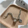 Charm Bracelets Vintage Creative Good Luck Thick Chain Tassel Beads Party Jewelry Gifts Bracelet Trendy Rock Hip Hop Drop Delivery