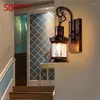 Wandlampen OUFOULA Klassieke Lamp Binnen Brons Retro LED Armaturen Verlichting Loft Industrieel Design Blaker