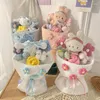 Декоративные цветы Рождество Qixi Gift Doll Букет закончил милый плюшевый день рождения для девушки для подруги