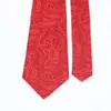 Галстуки с бабочками Lyl 8 см красный Пейсли Тонкие галстуки модные бизнес -аксессуары для мужчин свадебные костюмы роскошная галстука с жаккардом