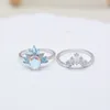 2023 Hot selling S925 in Japan, South Korea, Europe and the United States, high design sense, double layer moonstone ring, female