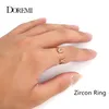 Band Rings Doremi Open Ring Anpassade bokstavs smycken Iced Zircon Geometric Letter Fashion Ring Women's Handgjorda smycken Gift 230724