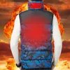 Mäns västar smarta konstant temperaturuppvärmning kappa USB Säkert batteri Varma män Vest Casual Solid Color Sleeveless Mens Waistcoat