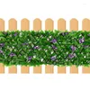 Flores decorativas plantas de cerca de folha artificial grama parede buxo proteção proteção de vegetação para decoração de jardim ao ar livre quintal varanda