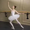 Ballet professionnel d'usure d'étape pour les filles adultes pratiquent des jupes blanches de tutu d'enfants