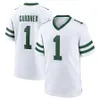 Aaron Rodgers Jersey Ahmad 소스 Gardner Garrett Garrett Breece Hall Darrelle Revis Joe Namath Quinnen Williams Haason Reddick Ronnie Lott Football Jerseys