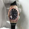 Fabriklieferant, meistverkaufte, hochwertige Armbanduhren, 42 mm, Roségold, Automatikwerk, schwarzes Zifferblatt, Edelstahl, Herrenuhr Watc206R