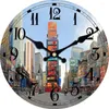 Horloges murales MEISTAR Vintage silencieux Antique Times Square Design montres pour salon cuisine décor à la maison Art grand