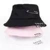 Wide Brim Hats Bucket Hats 1PC Unisex Women Men Bucket Hat Pin Rings Sunhat Caps Summer Hats Maple Leaf Fisherman Hat Double-sided Wearable Pink Color 230721