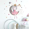 Wall Stickers Girl Room Decor Little Princess Moon Sticker Children's Bedroom Commercial Decoration