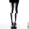 女性靴下日本のハラジュクスタイルコントラストカラーゴシックロリータパンストストッキングガールズタイツ