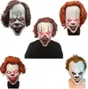 Creepy Scary Clown Face Horror Movie Costume Party Festival Cosplay Props Decoration Halloween cosplay Led Rubber masks Stephen King's It Joker Pennywise Mask