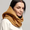 Sarongs 100% Cotton double sided Hooded Unisex scarf hat set retro men women Headband Cowl multifunctional Wrap infinity circle scarves 230721