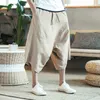 Mannen Broek Drop Mannen Harajuku Harem 2023 Heren Zomer Katoen Linnen Joggers Mannelijke Vintage Koreaanse Stijl Joggingbroek Fashions 230724