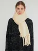 Scarves Women's Wool Scarf Shawl Dual Use Korean Version Winter Solid Color Soft Waxy Mohair Bib Thickened Warm Rain Poncho