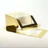 Gift Wrap 100Pcs/Lot Luxury Gold Kraft Paper With PVC Window Party Box Wholesale Hats Packing Boxes 195 120mm