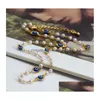 Chokers Gold Evil Blue Eye Choker Lucky Turkse Ogen Ketting Voor Vrouwen Meisjes Sieraden Party Gift Drop Delivery Kettingen Hangers Dhfwz