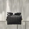 Designer's Street Style Choice: Square Woven Cloud Bag - Genuine Leather, Korean Style, Fashionable Hand Carry, Shoulder or Crossbody Bag for Women, Pillow Shape sliver