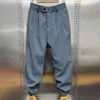 Pantaloni da uomo 2023 primavera autunno stile coreano vintage pantaloni lunghi larghi da uomo chic tinta unita abiti maschili alla moda