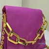 Designer-Handtasche der Cruise Spring-Serie, Mini-Beltbag, Coussin-Kette, Umhängetasche, geprägtes Puffleder, Damenhandtasche für Damen, tragbare Pochette-Clutch
