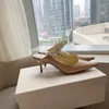 Обувь для заостренных туфель Muller Semi Trailer Flat Patent Leather Light French High Heels Women S Swee Slider
