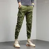 Pantaloni da uomo Autunno Inverno Puro Cotone Cargo Uomo Verde Nero Lavoro Esercito Coreano Pantaloni Tattici Militari Cachi Marito Abbigliamento Z485