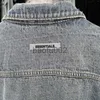 Herrjackor American Vintage Denim Coat Classic Fashion High Quality Wash Done Old Men Women Single Breasted Jacket Rockar J230724