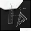 Personnalité de charme Transparent rer acrylique pour femmes Triangle créatif dropride oreille à oreilles drôles Boucles d'oreilles