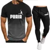 Men's Tracksuits Cross Border 2023 Seasonal Short Sleeve Spring/Summer Pants Leisure Sports T-shirt Set