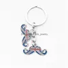 Key Rings American Flag Women Men Jewelry Car Chain Ring Holder Souvenir For Gift Drop Delivery Dhcp2