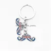 Portachiavi Bandiera americana Donna Uomo Gioielli Car Chain Ring Holder Souvenir Per regalo Drop Delivery Dhcp2