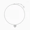 Choker Timeless Wonder Fantaisie Zircon Lava Coeur Chaînes Charme Collier Pour Femmes Designer Bijoux Goth Piste Mariée Cadeau Belle Kpop 4023