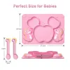 Tasses Vaisselle Ustensiles TYRY HU Bébé Doux Silicone Ventouse Bol Assiette Tasse Bavoirs Cuillère Fourchette Ensembles Vaisselle antidérapante Alimentation des enfants Sans BPA 230724