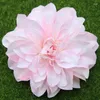 Decorative Flowers BIG Melsnajsd 14cm Artificial Flower White / Red Silk Dahlia Head Petal Wedding Party Decoration Craft Supplies