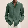 メンズカジュアルシャツ2023春と夏の薄いポリエステルコットンメニューホワイトシャツ17 -colorビジネスロング - スレ