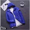 Designer Men's Down Hooded Design Fashion Lightweight Autumn and Winter Brand Trend Short Cotton Padded Jacket Plus Size M-5XL