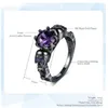 Punk Skull Gothic Ring For Women Men Halloween Goth Black Gold Color Rings Accession Wholesale Fashion Jewelry GC2227