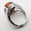 Cluster Ringen Natuurlijke Gouden Tijgeroog Steen Ovale Kraal GEM Vinger Ring Sieraden Voor Vrouw Gift Maat 8X285