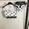 Biquíni com estampa de letras roupa de banho para mulheres roupas de banho para férias de verão para senhora sexy cuecas acolchoadas conjuntos de roupas íntimas