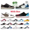 Med Box 1S 1 Low Cut UNC till Chicago Panda Black Toe Mens Basketball Shoes Concord Phantom Aluminium White Ice Blue Sail University Red Medium Olive WMNS Sneaker Trainer