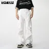 Men's Pants TINT ERA Khaki Cargo Men Parachute Hip Hop Black Trousers Male Gray White Spring Streetwear Casual Loose Pleated