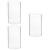 Candle Holders 3 PCS Windshield Clear Glass Small Table Decor Lampshade Tube Shades High Borosilicate Retro Home