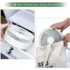 Other Home Garden 7200mAh USB Rechargeable Portable Folding Fan Floor Low Noise For Outdoor Wireless 4 Speed camping 230721