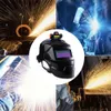 Welding Helmets Oauee Welding Helmet Mask Chameleon Large View True Color Solar Power Auto Darkening Welding Mask For Arc Weld Grind Cut 230721